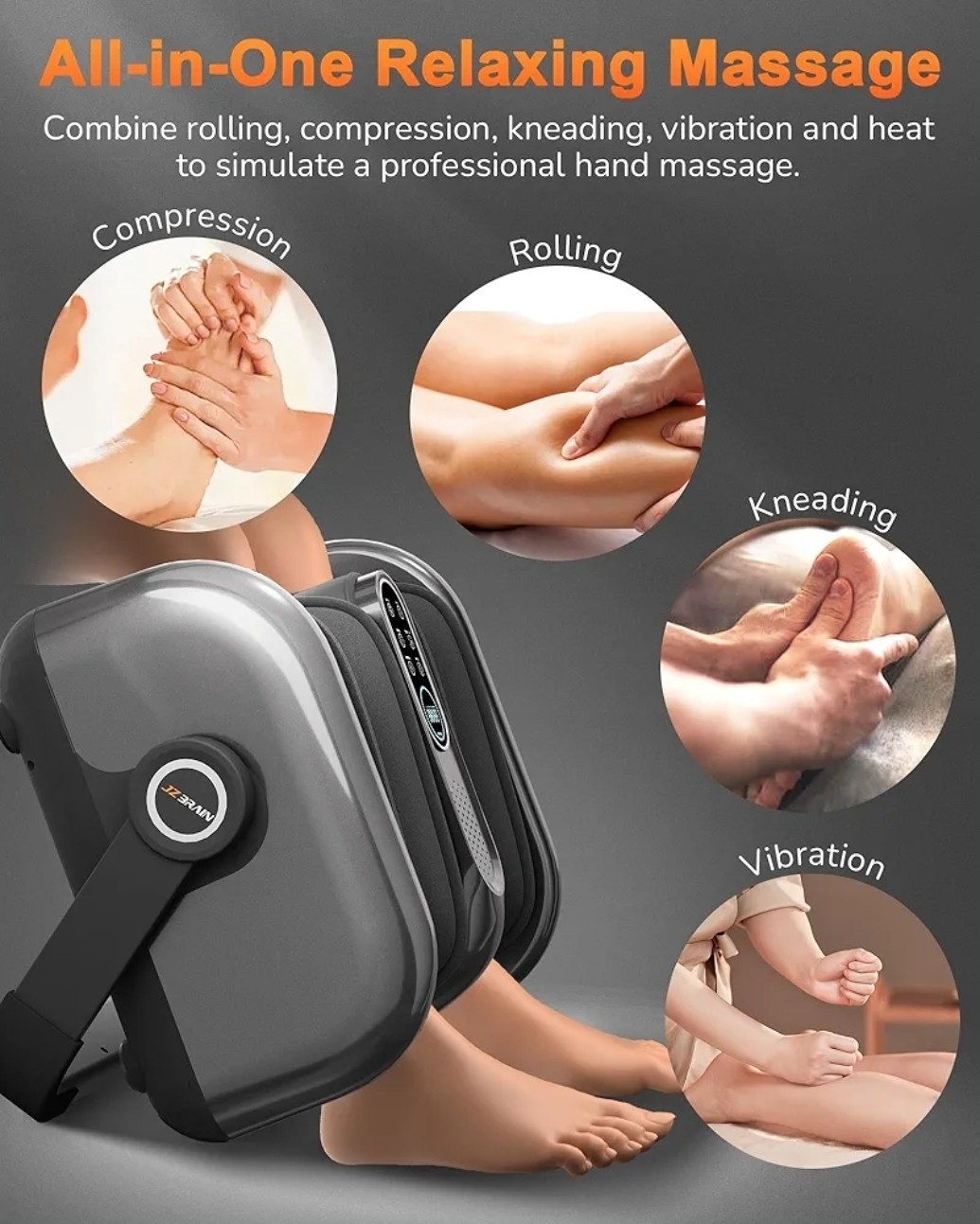 Shiatsu Foot Massager with Heat – Deep Kneading, Vibration for Plantar Fasciitis