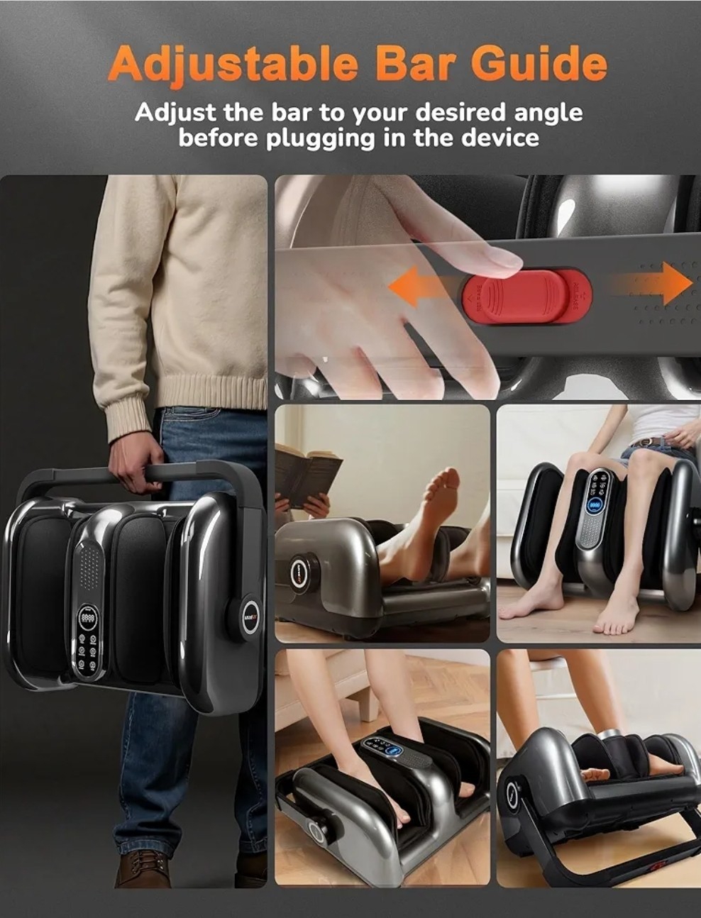 Shiatsu Foot Massager with Heat – Deep Kneading, Vibration for Plantar Fasciitis