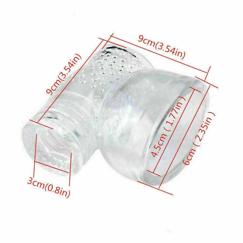 TPE Clear Male Humming Bird Attachment Fit Hitachi Magic Wand Massager Accessory