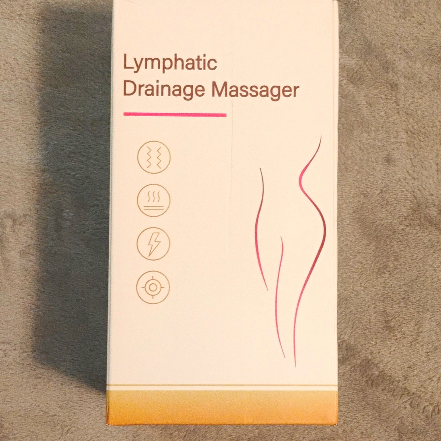 Lymphatic Drainage Massager Handheld Rechargeable Vibrating USB White/Black