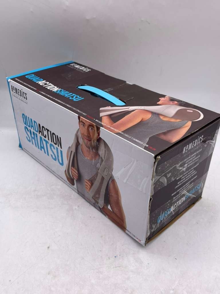 HoMedics Shiatsu Deluxe Neck & Shoulder Massager with Heat 3 Speeds Beige- USED