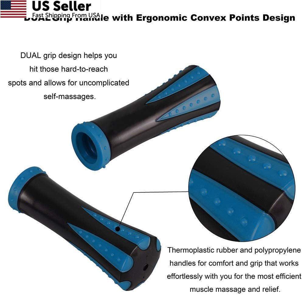 9-Roller Deep Tissue Massage Stick Muscle Recovery Roller Athletes Back Leg Pain