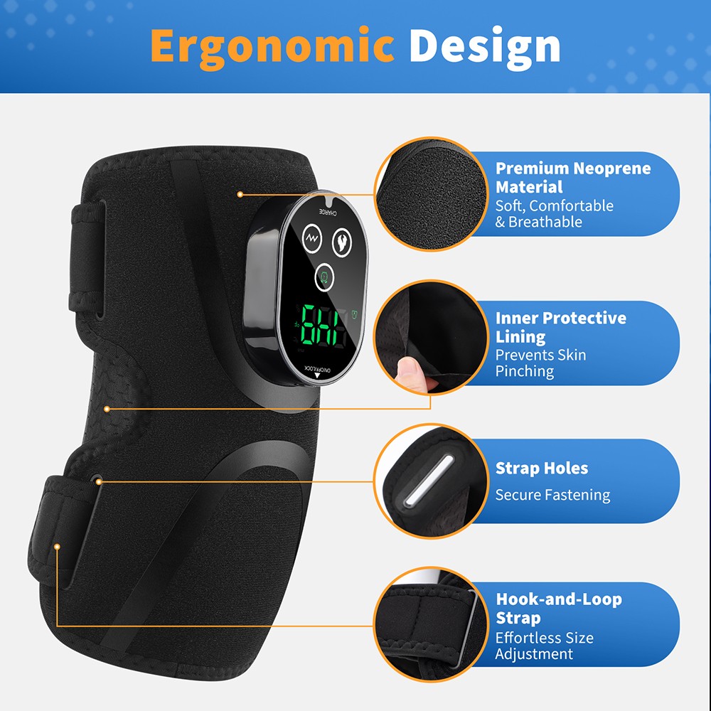 Electric Elbow Massager Brace Wrap Joint Pain Relief Heating Vibration Therapy