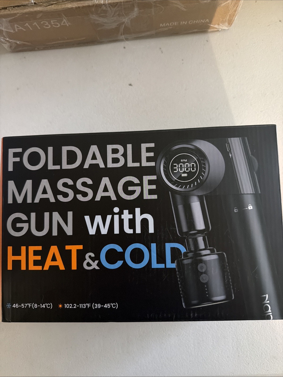 Napre Foldable Rechargeable Massage Gun With Heat And Cold w/ 6 Massage Head