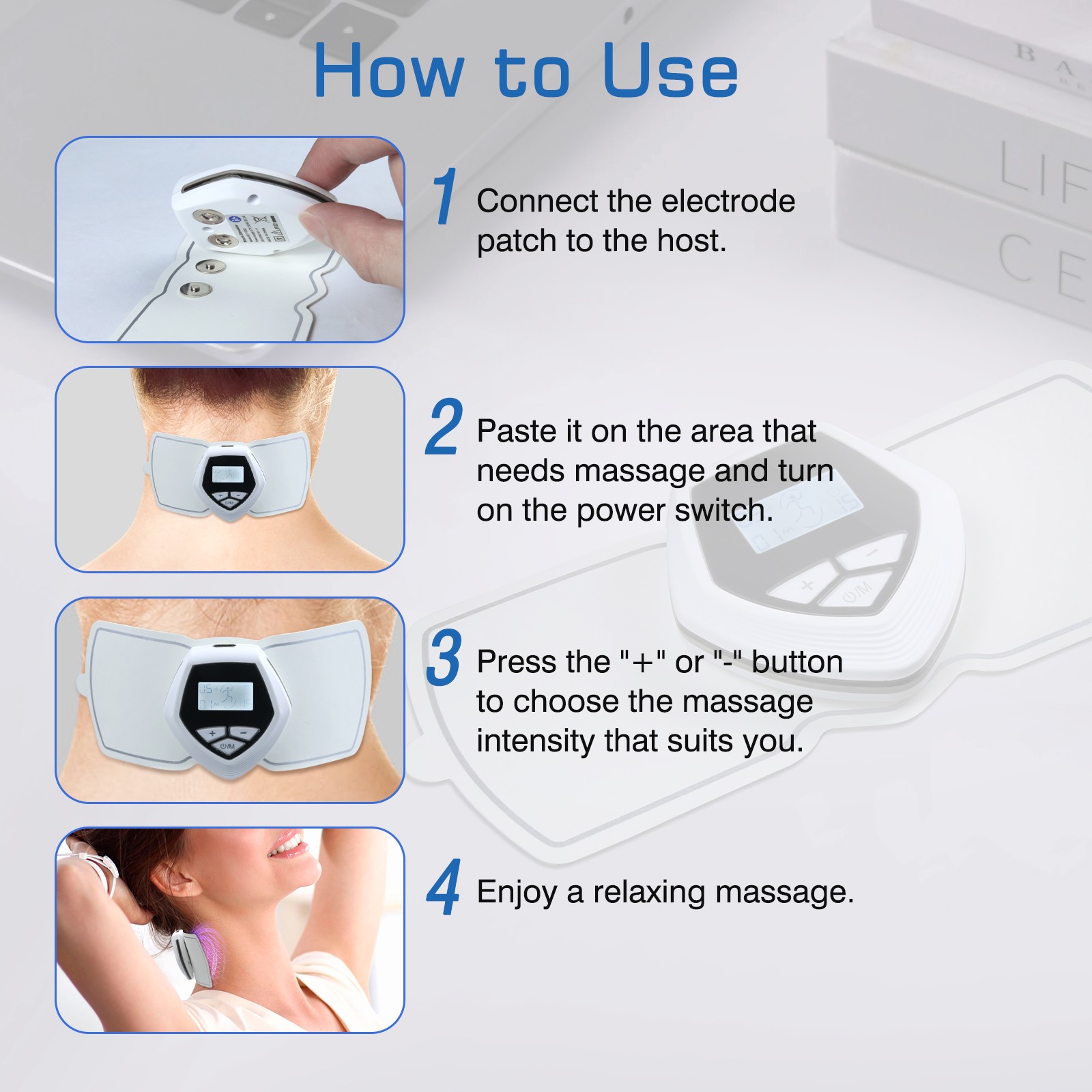 EMS Pulse TENS Unit Foot Leg Shoulder Circulation Massager Pain & Cramp Relief