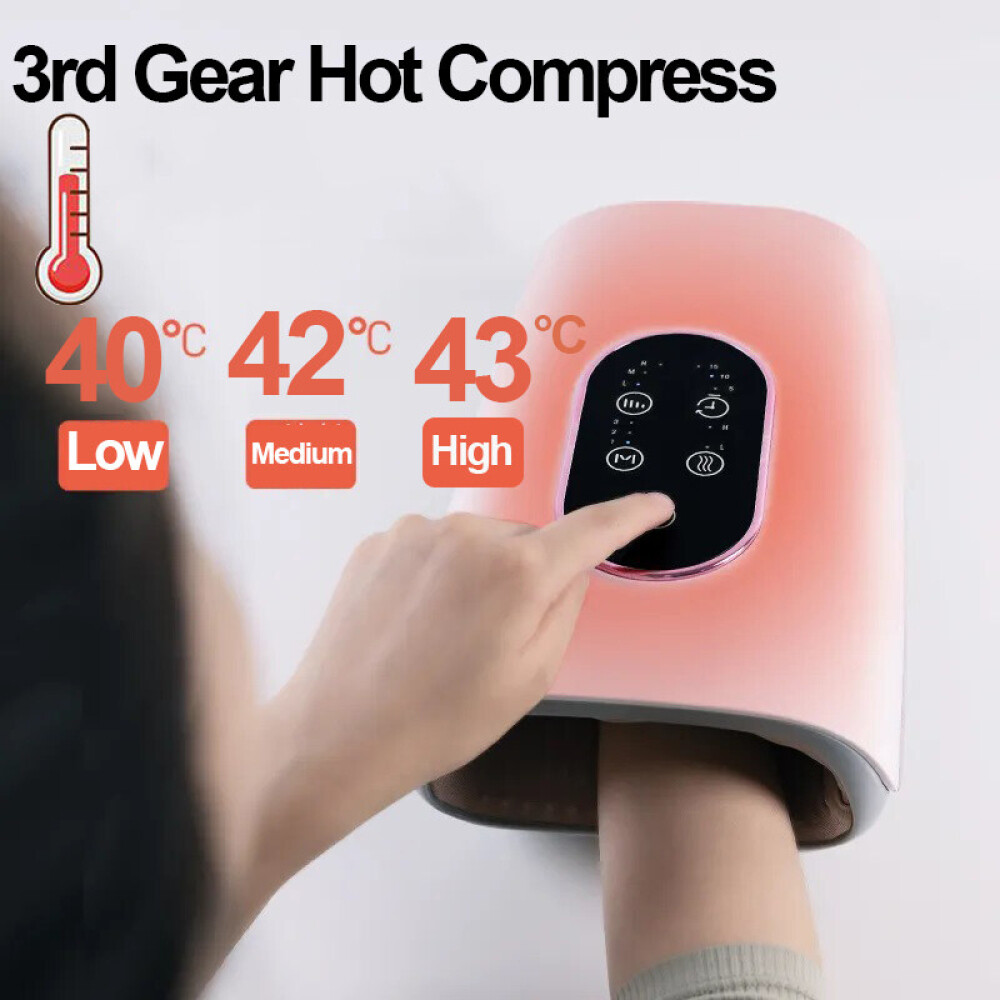 Electric Hand Massage Cordless Heat Air Compression Palm Massager Finger Wrist