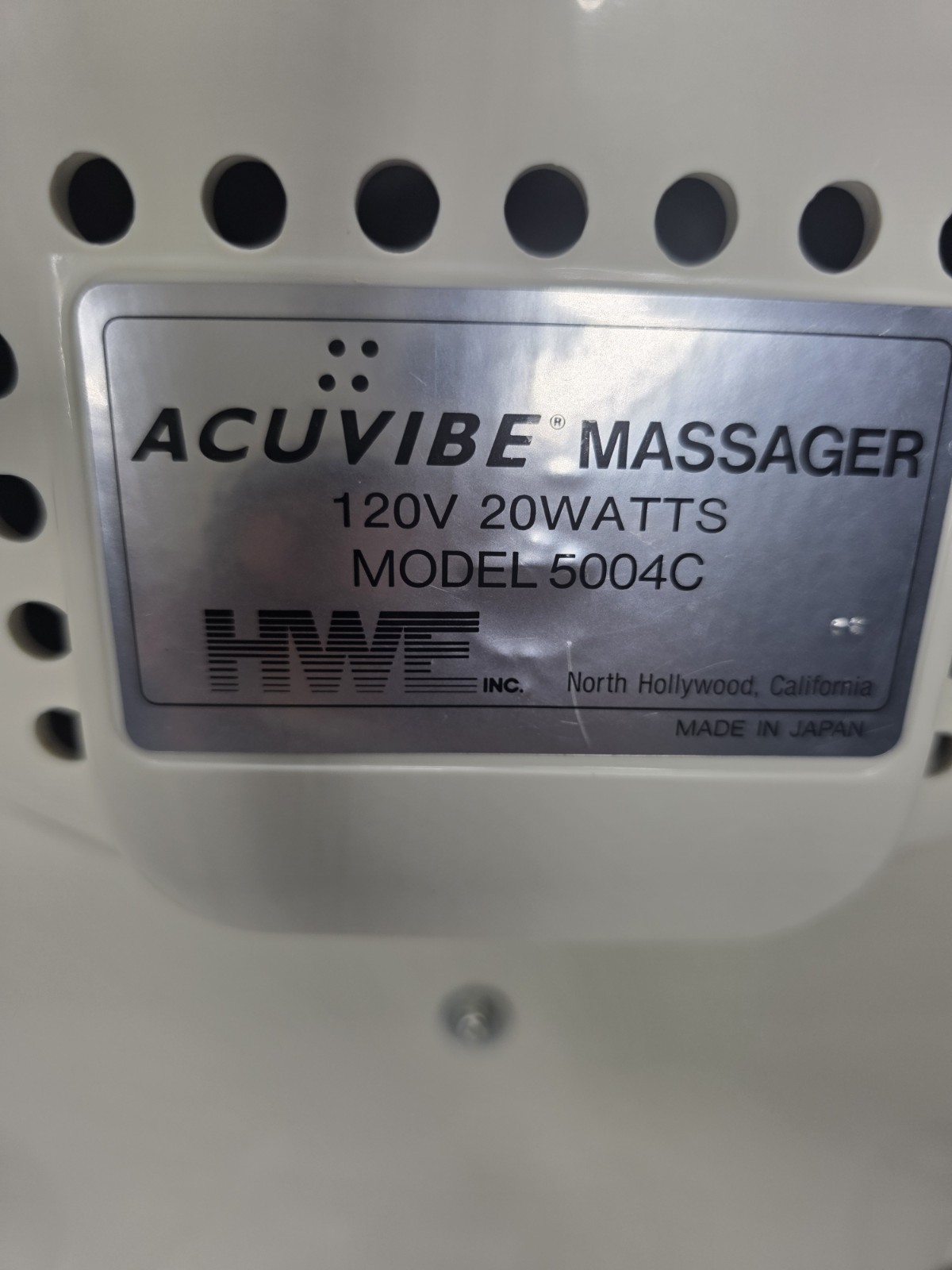 AcuVibe Japan Computer Massager Model 5004C Multi- Speed Function Vibrating