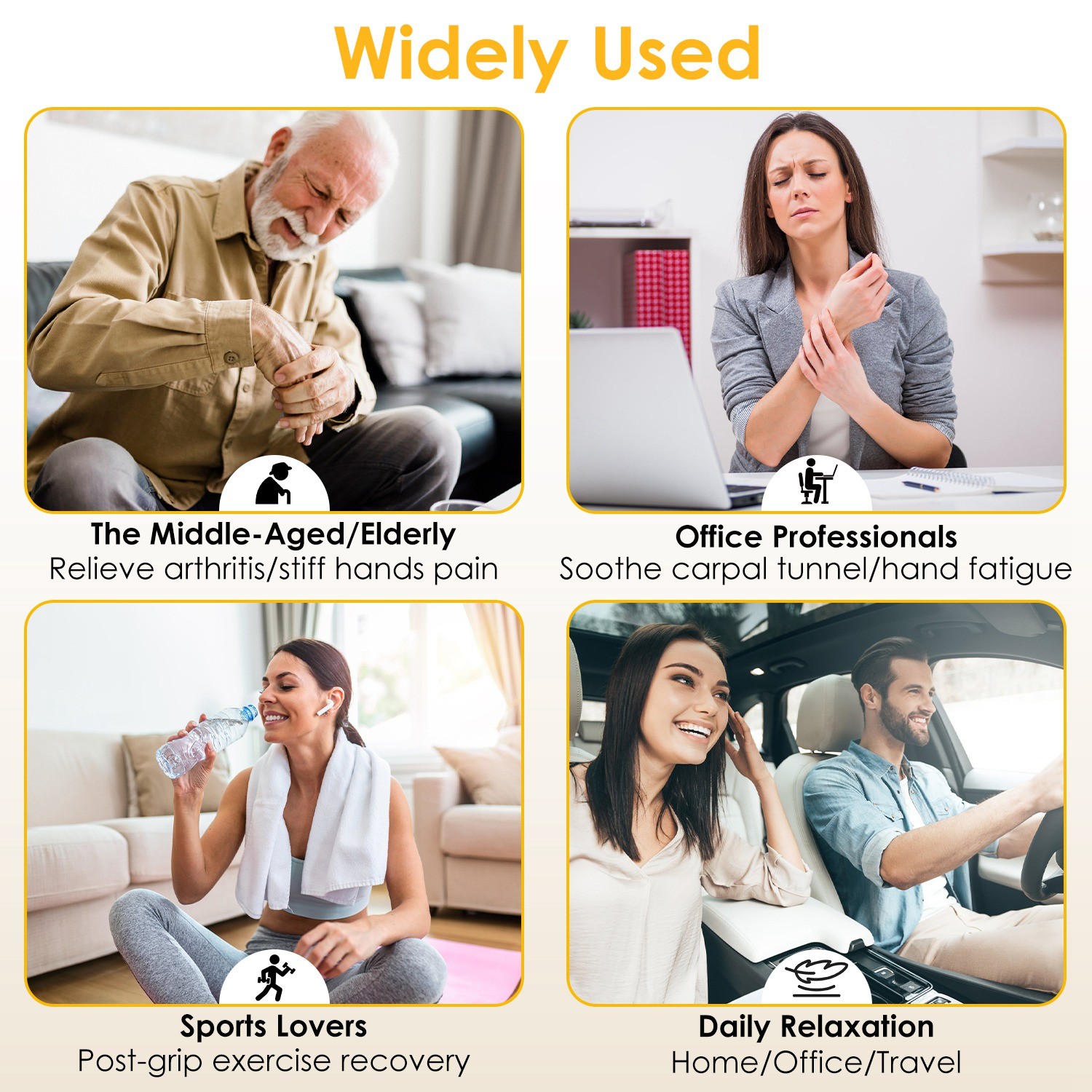 Cordless Hand Massager With Heat 3 Modes 5 Intensity Levels And Carry Bag