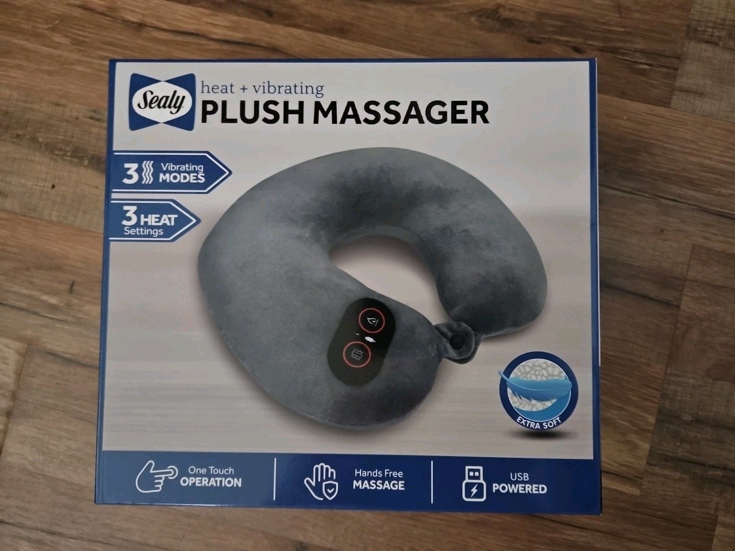 Sealy Heat + Vibrating Plush Neck Massager