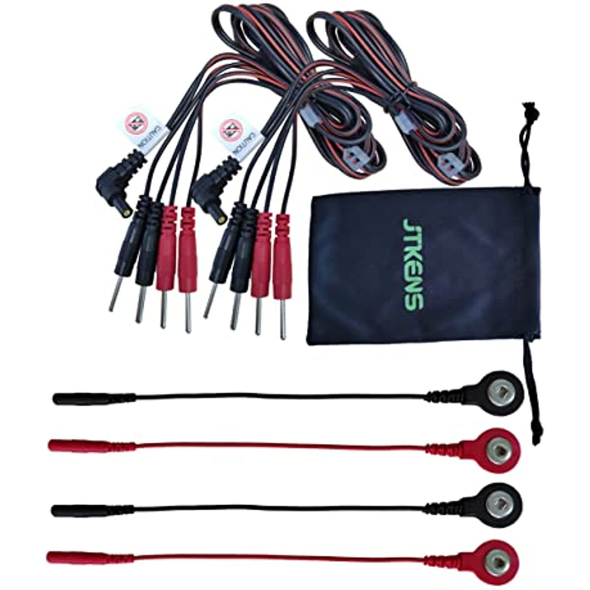 2pcs 4 in 1 Electrode Lead Wires Cable for TENS 2mm Cable connectors 4pcs Wire