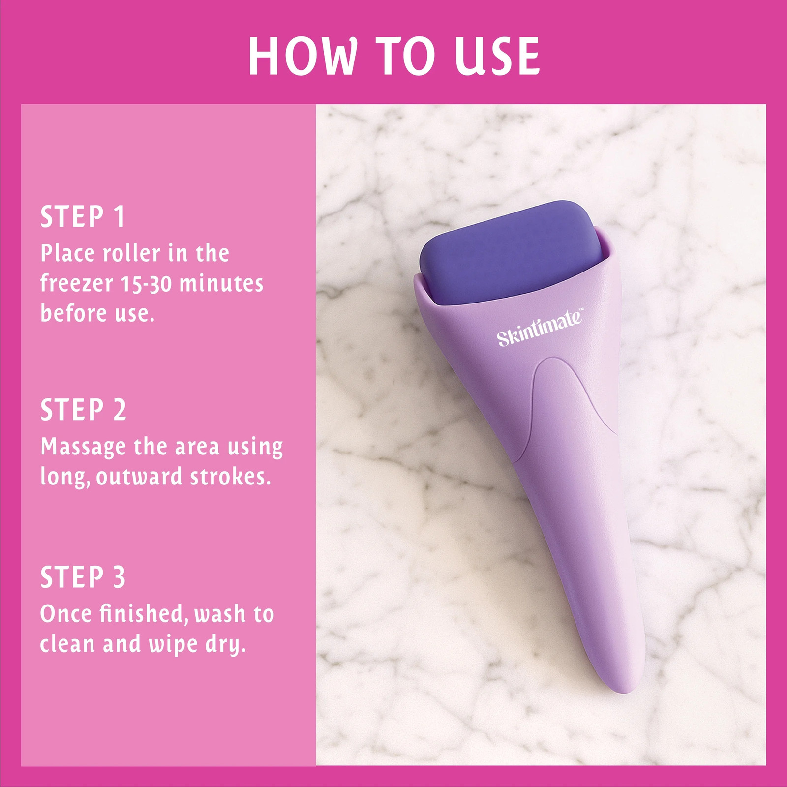 Cold Therapy Ice Roller for Puffiness, Collagen, Muscle Relief