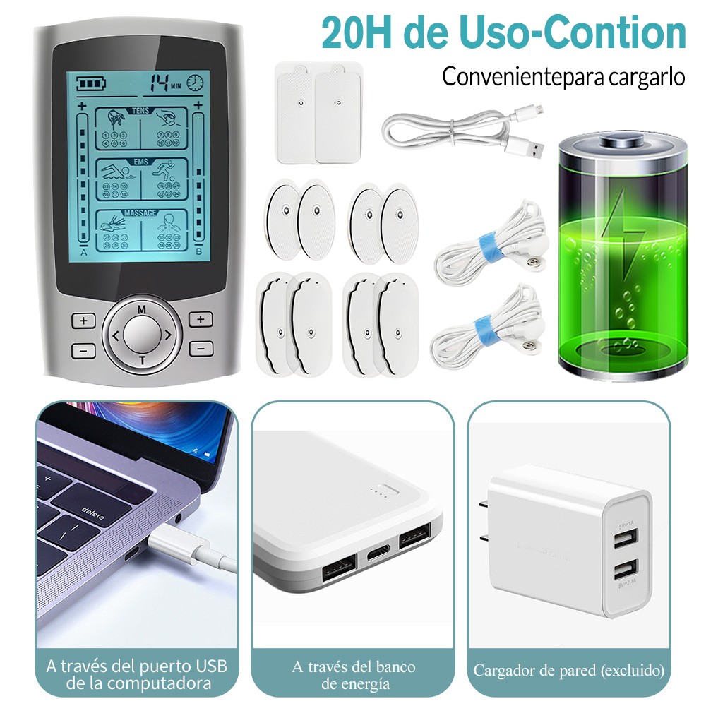 36Modes Tens Unit Muscle Stimulator Machine Pulse Massager Pain Relief 2 Channel