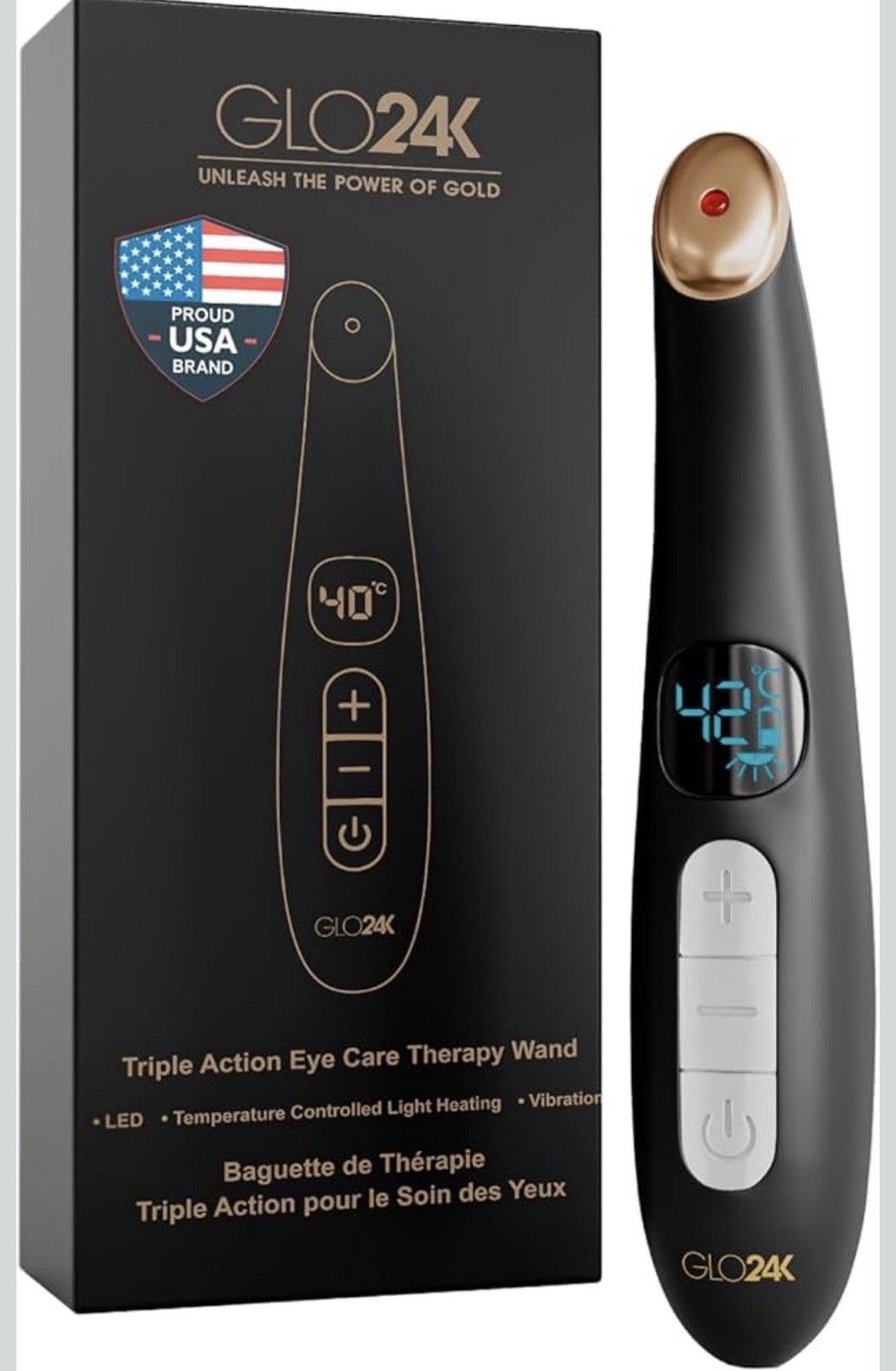 GLO24K Triple Action Eye Care, Reduced Puffiness, Lift The Skin .