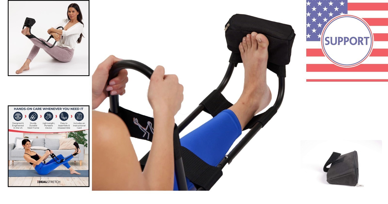 User-Friendly Hamstring and Back Stretcher with Adjustable Wedge & LED Display