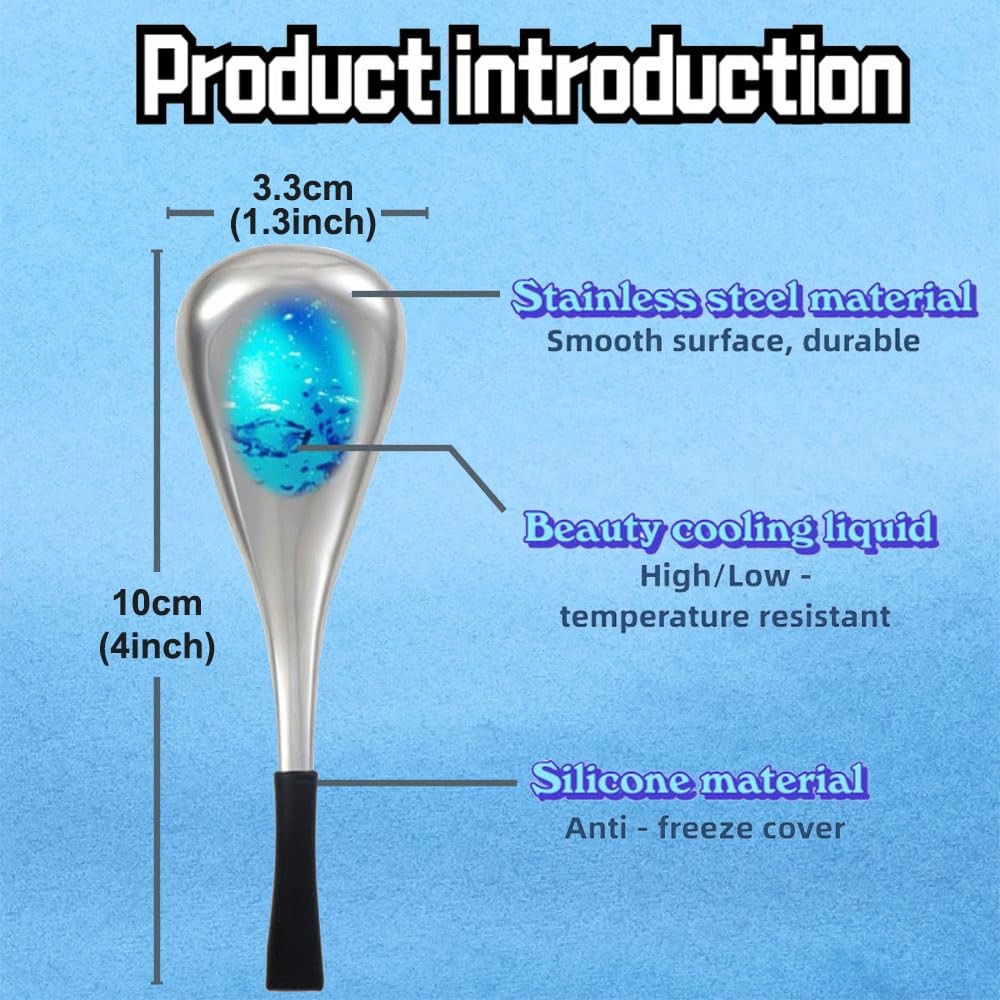 BIOESTHE Ice Globes for Face & Eyes, Unbreakable 3.9*1.30*0.98, Black