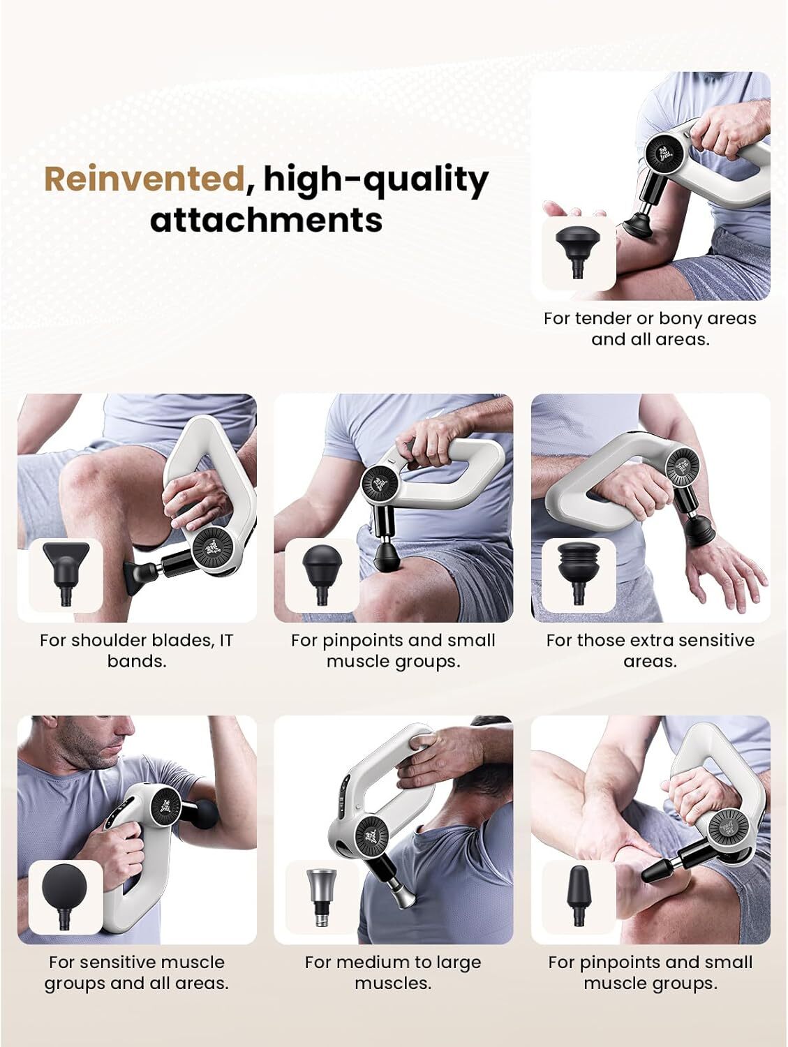 Massage Gun Muscle Deep Tissue for Athletes, Portable Percussion Pain Relief NEW