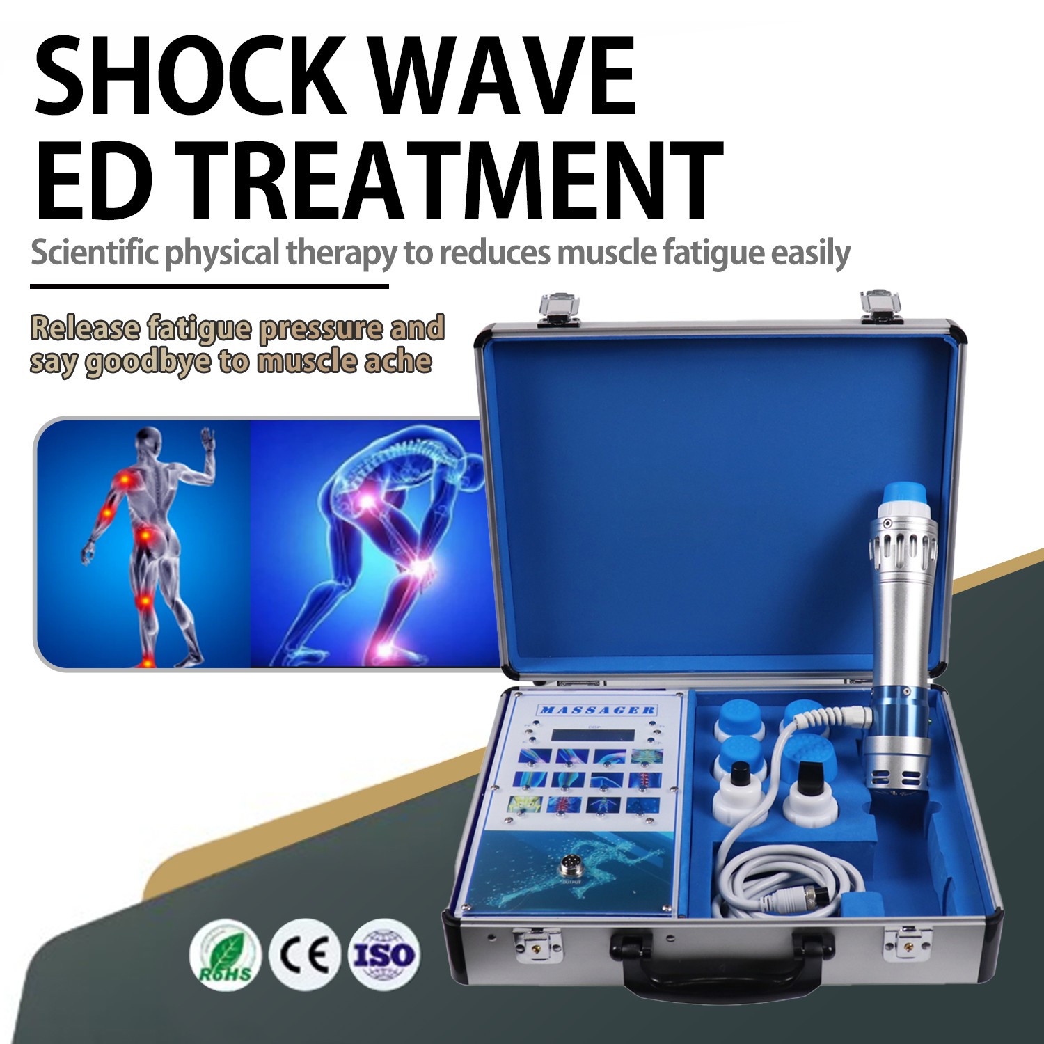 Portable Shockwave Therapy Machine For Full Body Pain Removal & ED Treatment