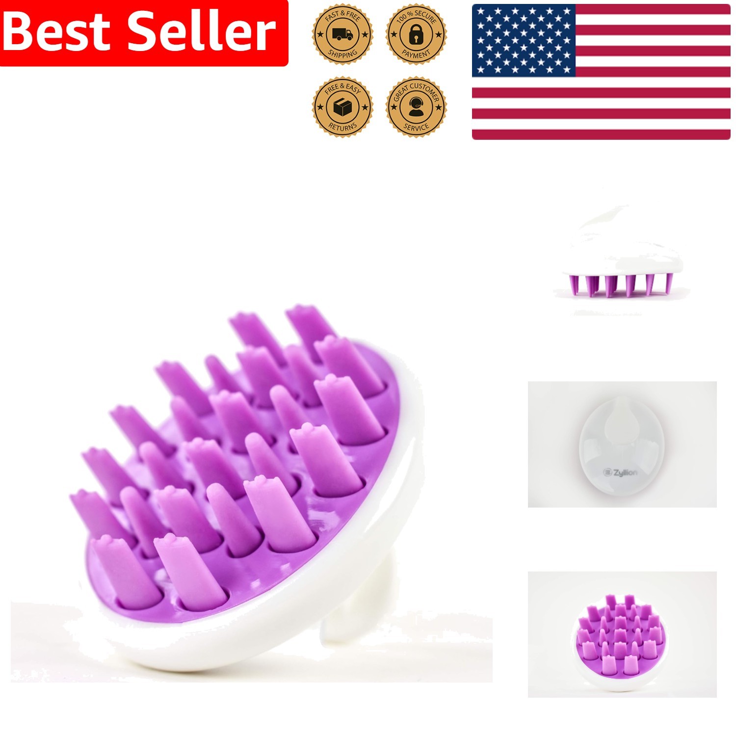Multi-Functional Scalp Massager for all Hair Types – Lightweight & Effective