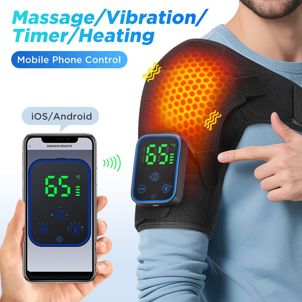APP Control Shoulder Massager Graphene Heating Shoulder Brace with Vibration