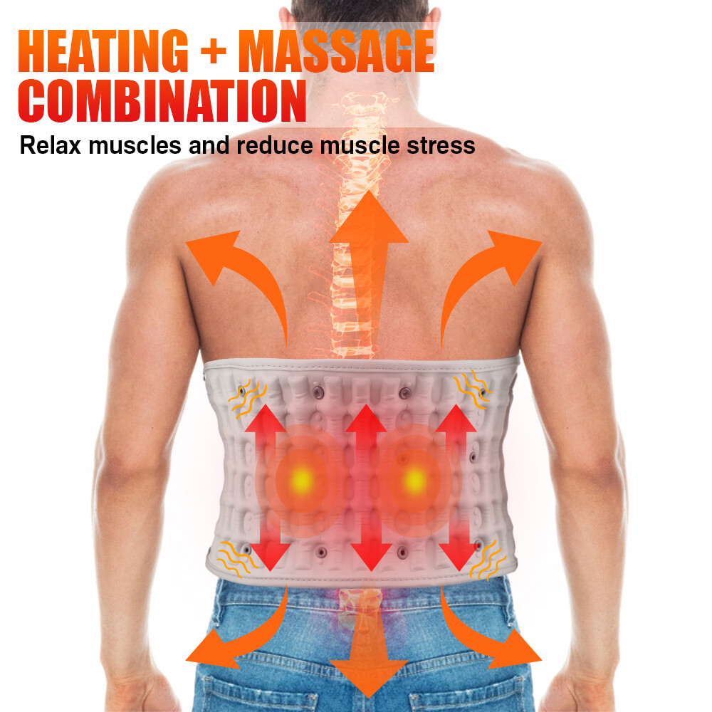 Cordless Red Light Heating Decompression Belt Inflatable Lumbar Support Brace