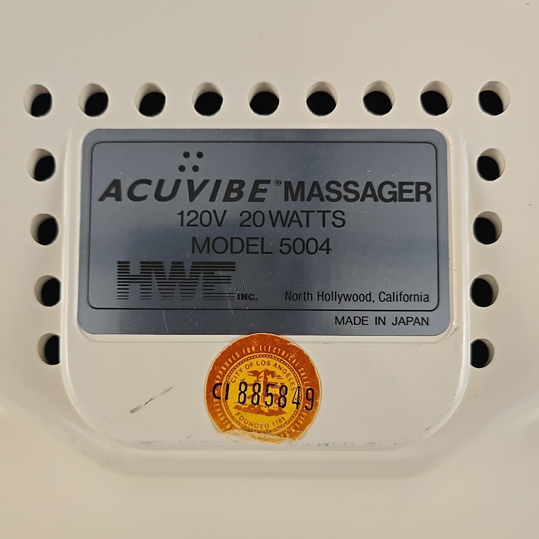 Acuvibe Massager Adjustable Speed Vibrating Foot /Feet Massager Model 5004