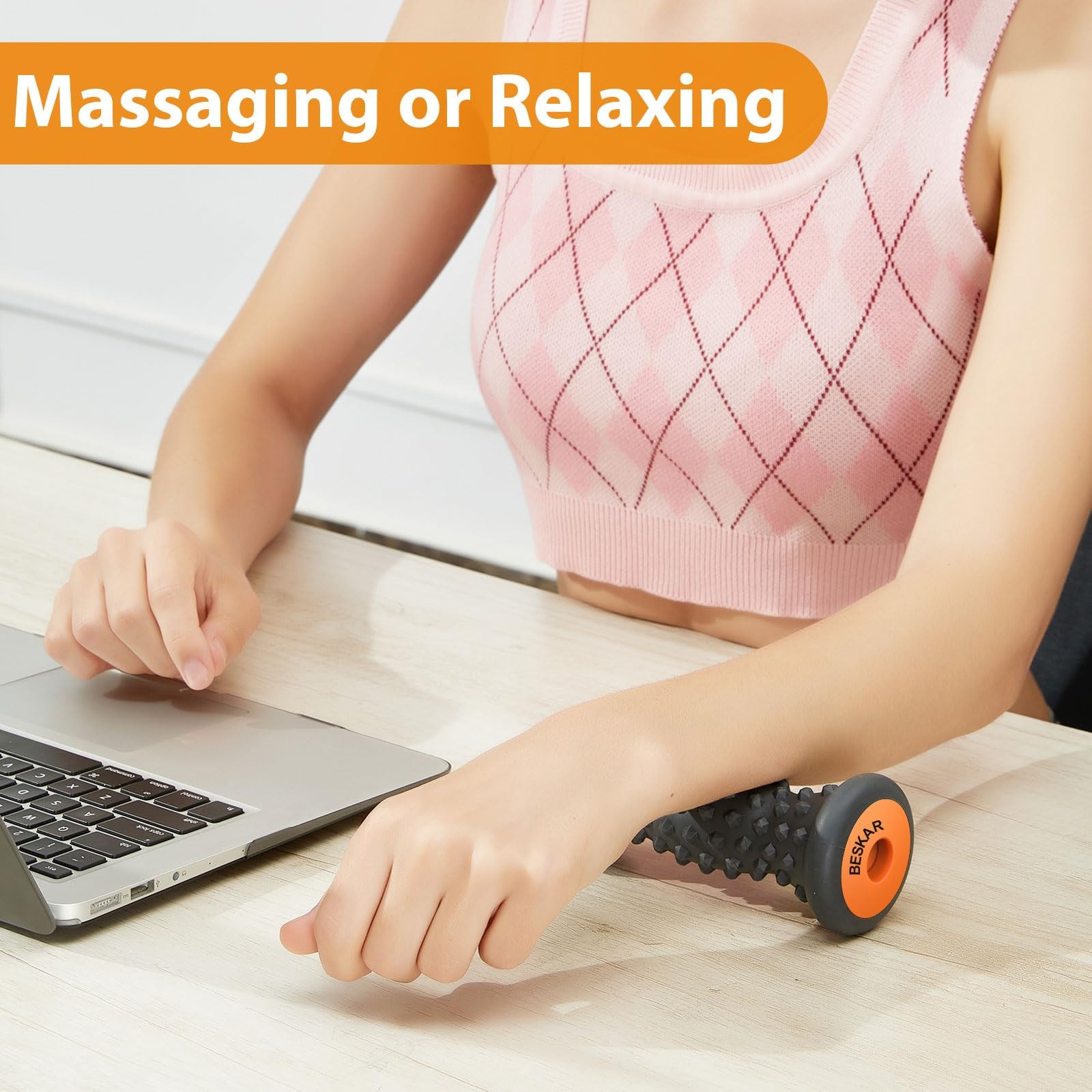 Foot Massager Roller for Plantar Fasciitis Relief, Portable, Deep Tissue Musc…