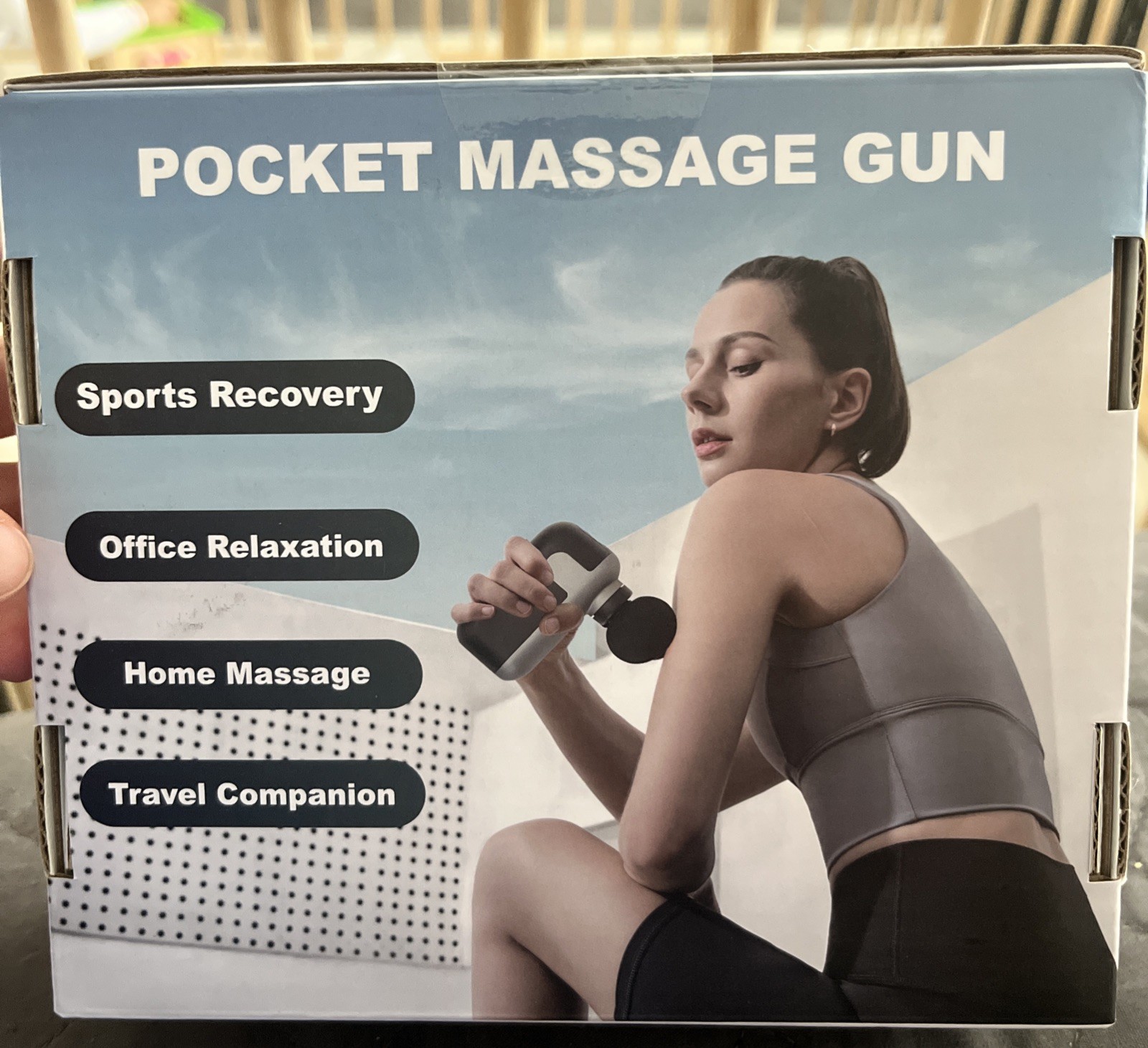 5 gear Mini Massage Gun – Pocket Size Travel Portable for Back Shoulder