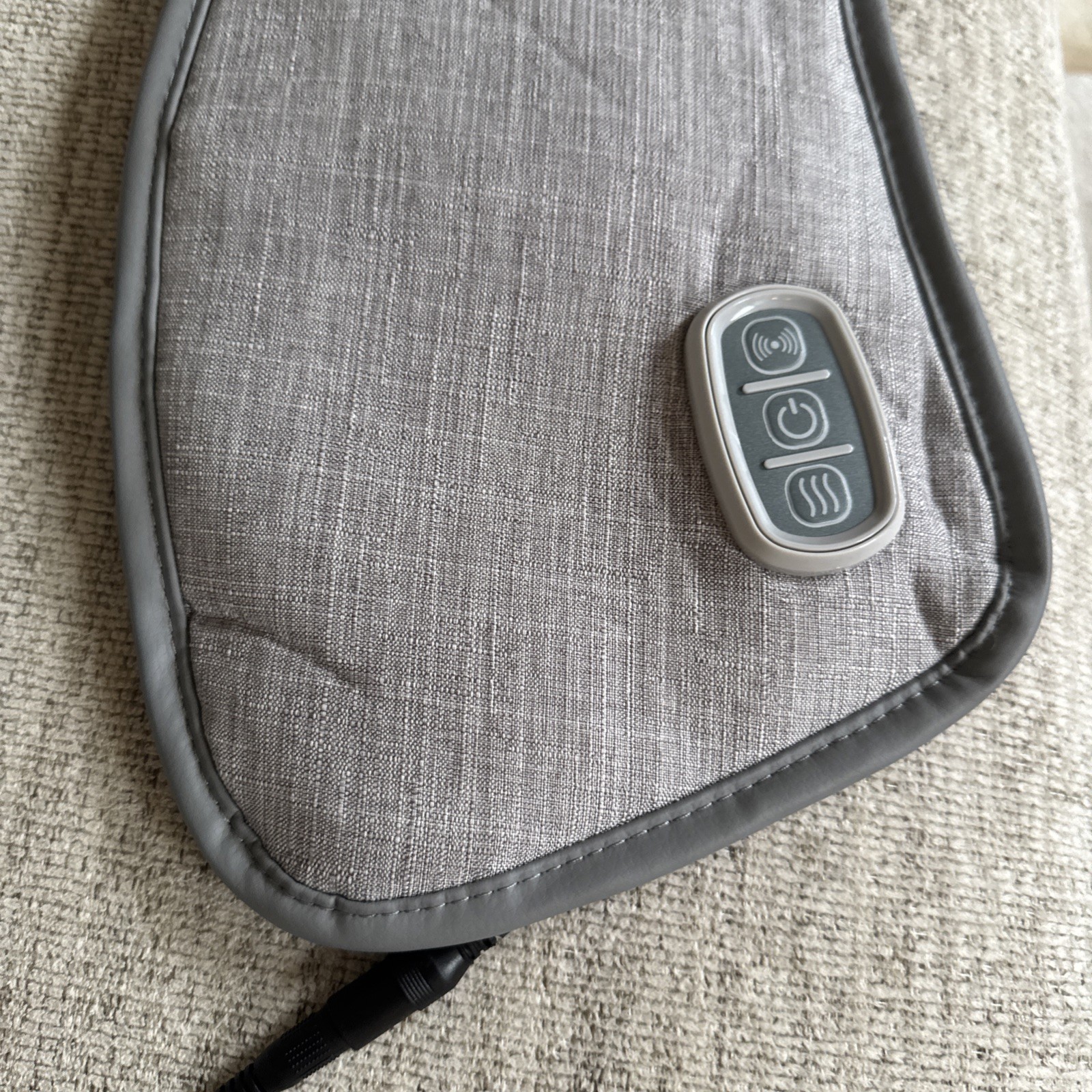 Sharper Image Heated Neck and Shoulder Massager Wrap Gray, Used