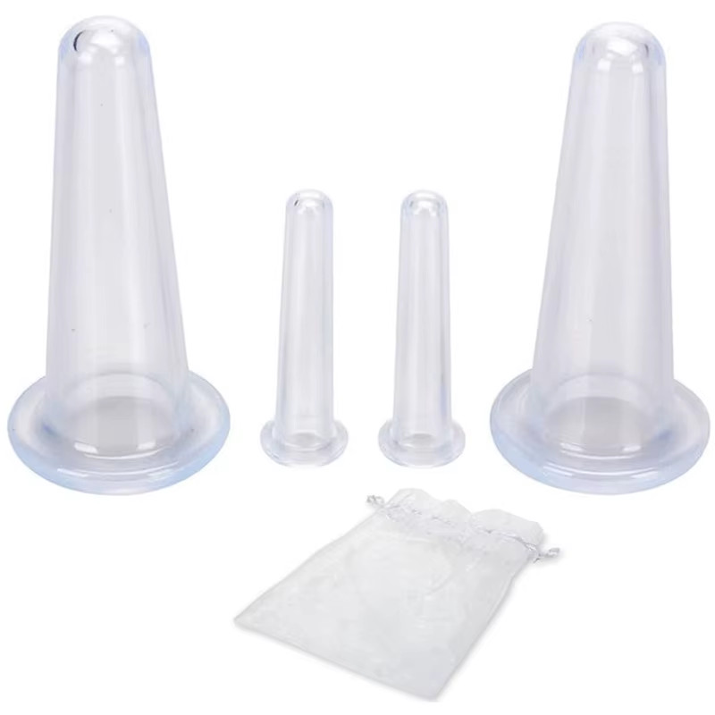 4Pcs Silicone Massage Body Cups Vacuum Cupping Face Skin Lifting Body Facial Cup