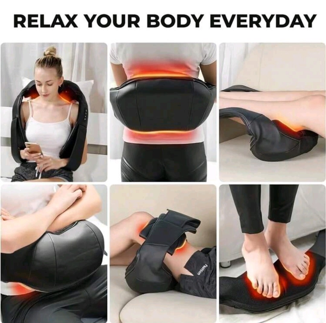 HanTai 4D Electric Neck & Back Massager With Heat,Shoulder Muscle Massage