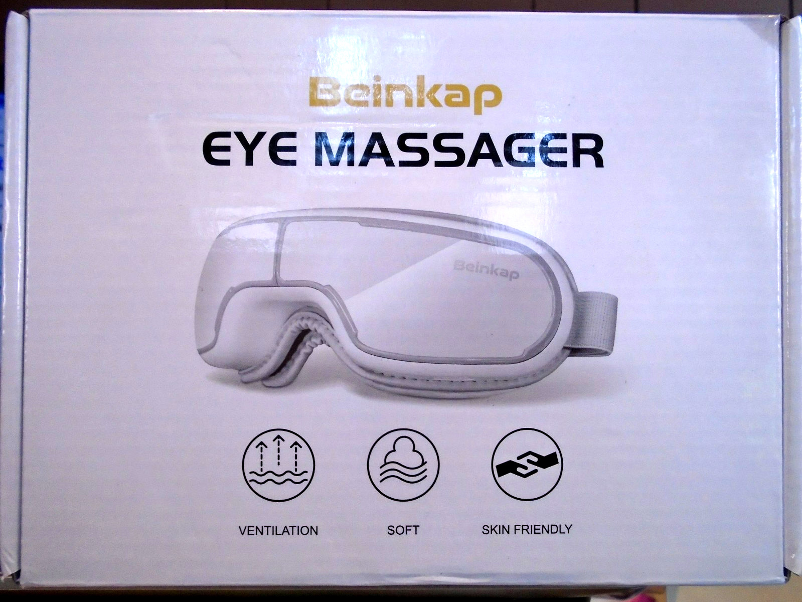 Beinkap Eye Massager W/Heat, Music, Compression, Adjustable Sleep Mask Massager