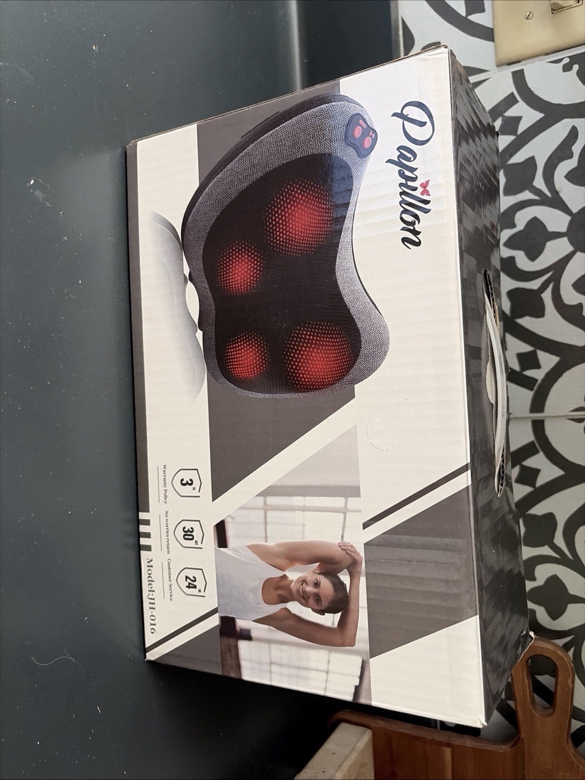 Papillon 3D Shiatsu Massager With Heat Pillow AC/DC Powered JH-016