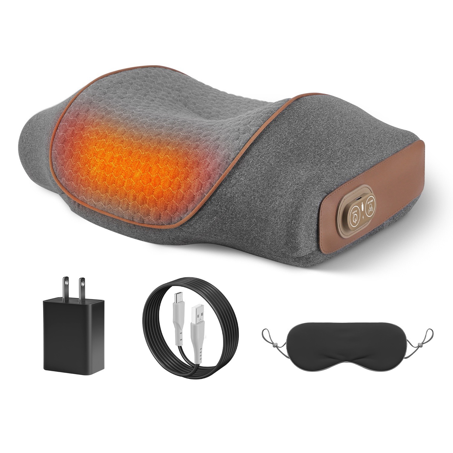 3-in-1 Neck Massage Pillow with Heating Function and Vibration Air Compression