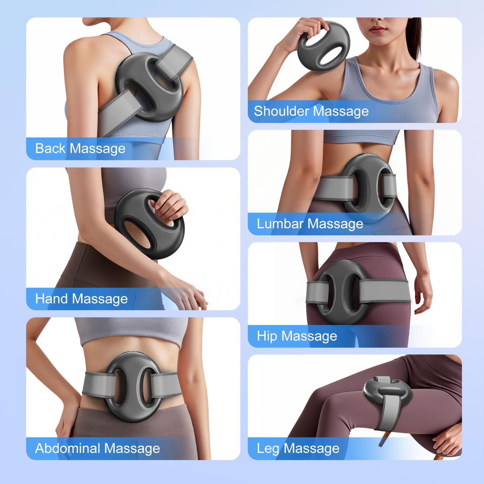 Multifunctional Full-Body Massage Gun, 6 Speeds & 3 Vibration Modes, Pain Relief