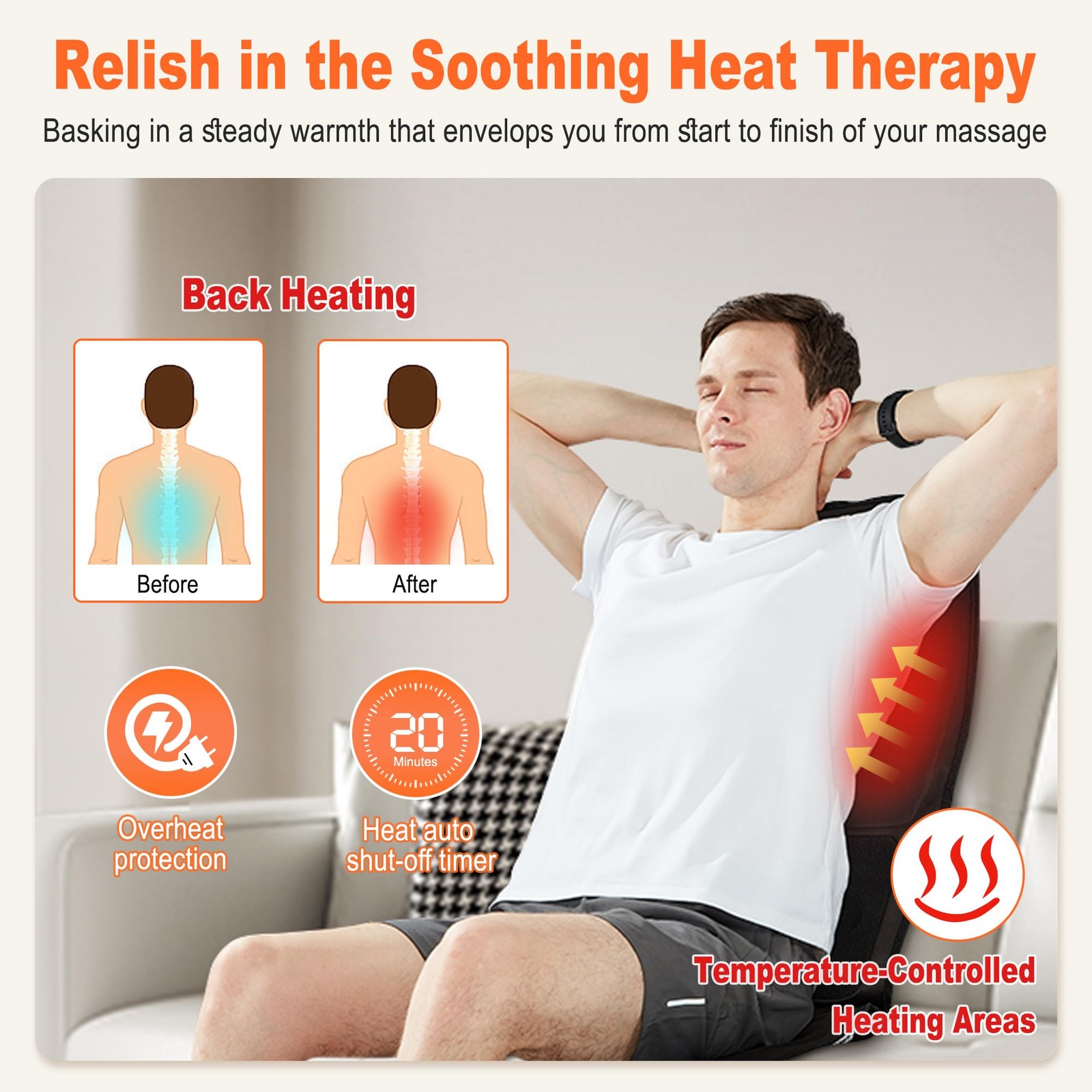 Masajeador De Asiento Con Calor Y Enfriamiento Para Masaje De Cuerpo Pro