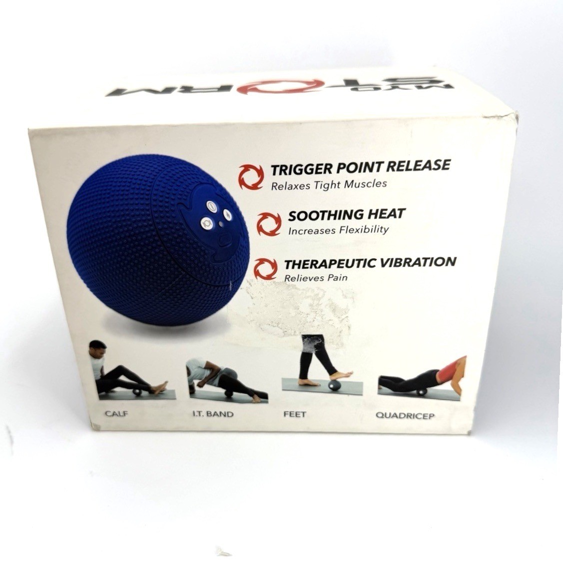 MyoStorm Meteor 2.0 Vibration & Heat Therapy Massage Ball Blue New Open Box