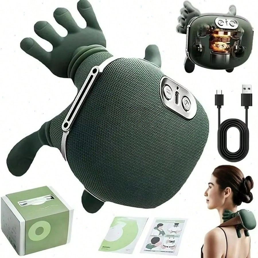 Heated 4D Shiatsu Neck Massager Wireless Deep Tissue Muscle Relief Relaxing Gift