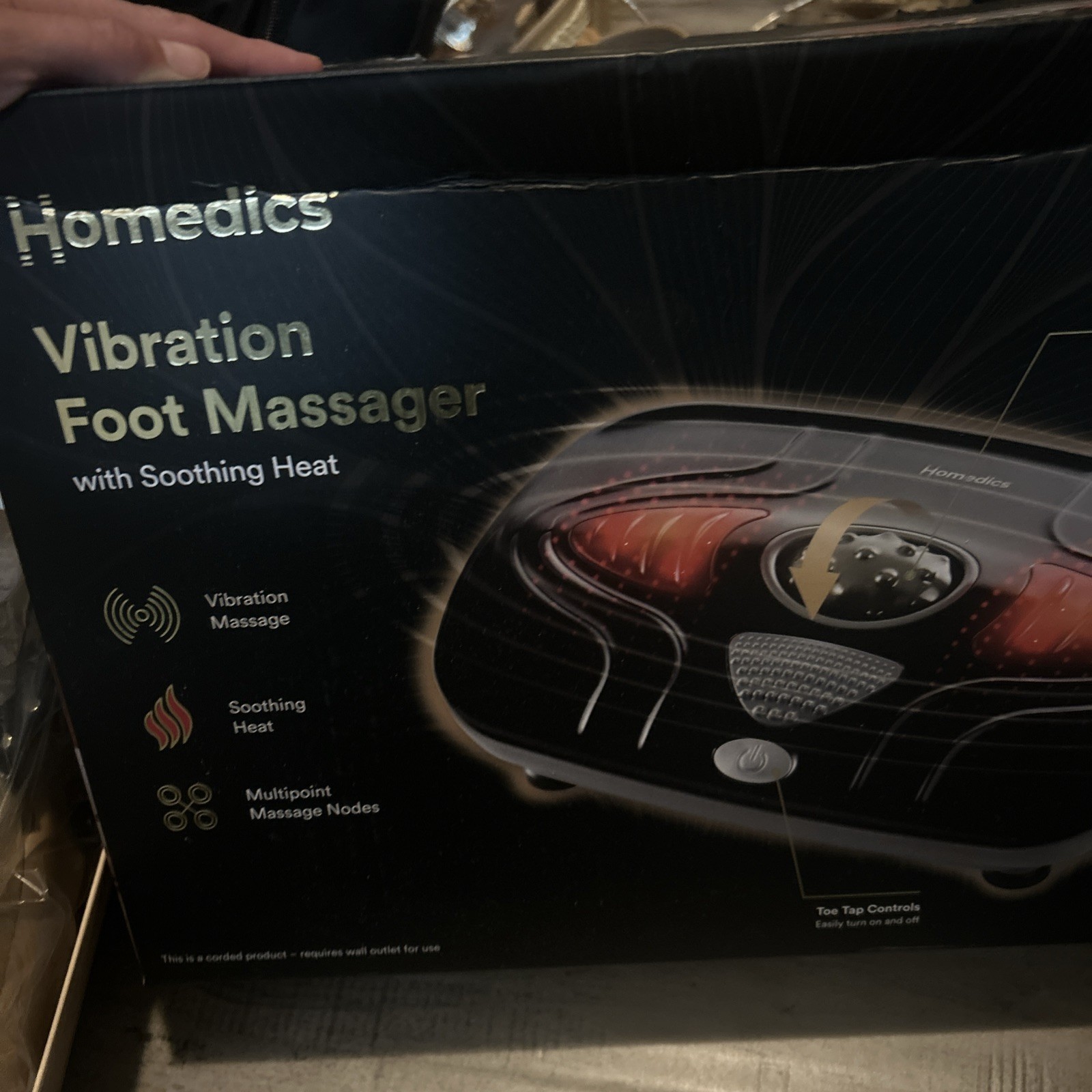 Homedics Vibration Foot Massager with Heat, Massage Machine
