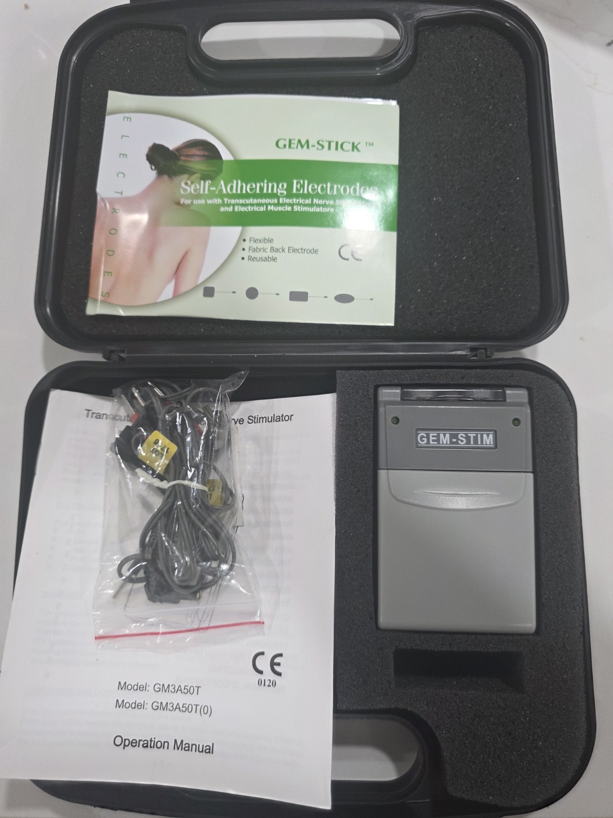 GEM-STIM~GM3A50T Reusable Pads~TRANSCUTANEOUS NERVE STIMULATOR