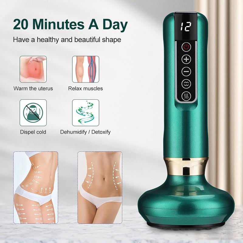Electric Vacuum Cupping Massager Body Cups Gua Sha Deep Tissue Massage