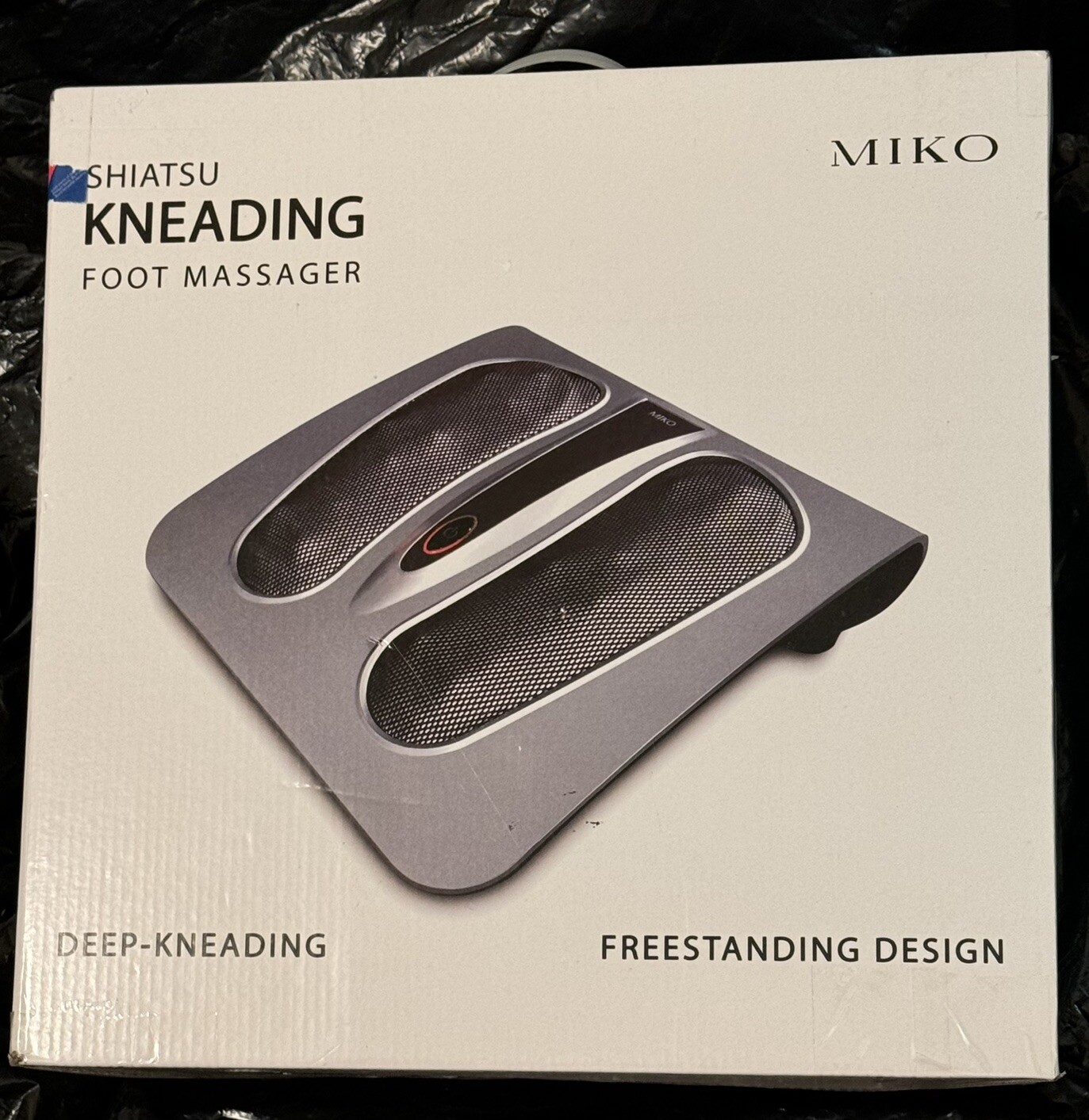 MIKO Foot Massager Machine~Deep Kneading Shiatsu w/Heat #MK-02-02-Silver NIB NEW