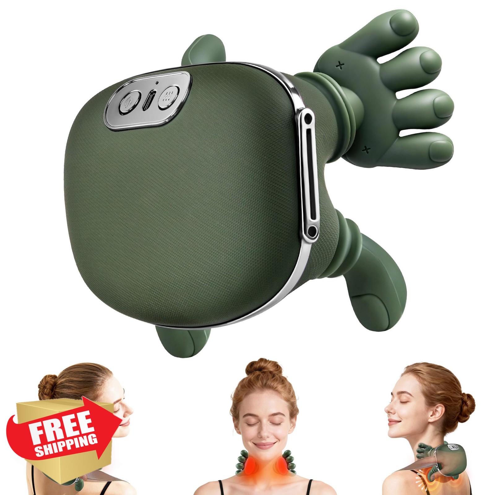 KAXLIDEN Neck Massager Green Heated