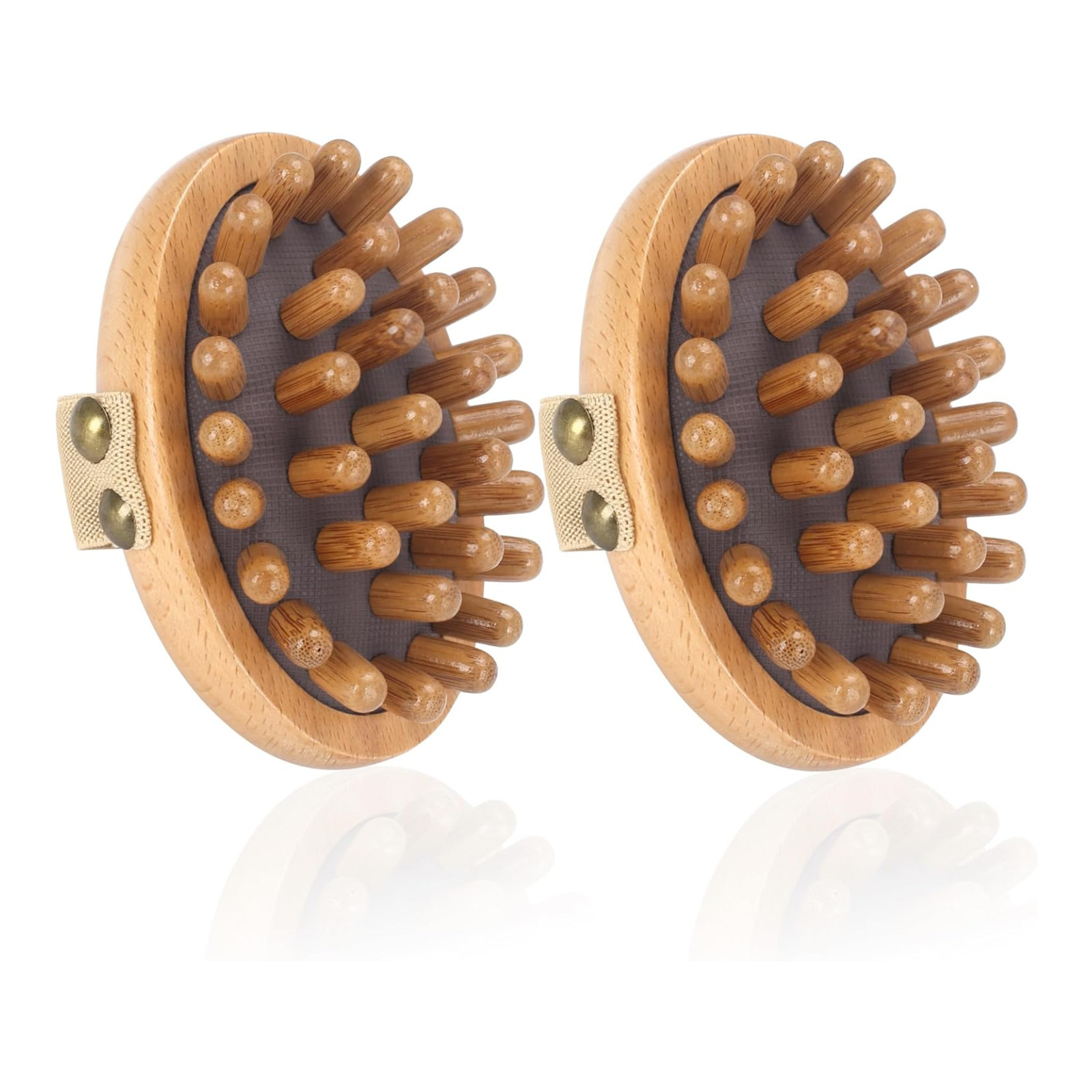 2Pc Wooden Massage Brush Wood Therapy Tool Cellulite Lymphatic Body Brush