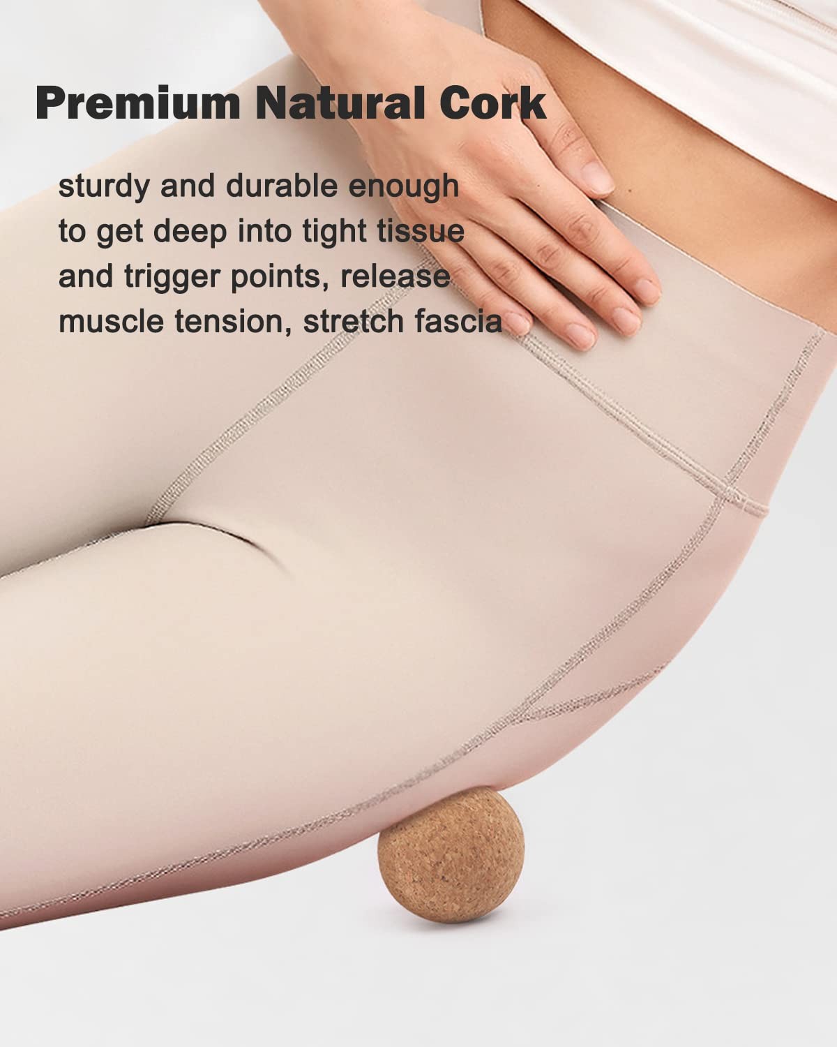 Cork Massage Ball – High Density Fine Particles for Deep Tissue Muscle Massag…