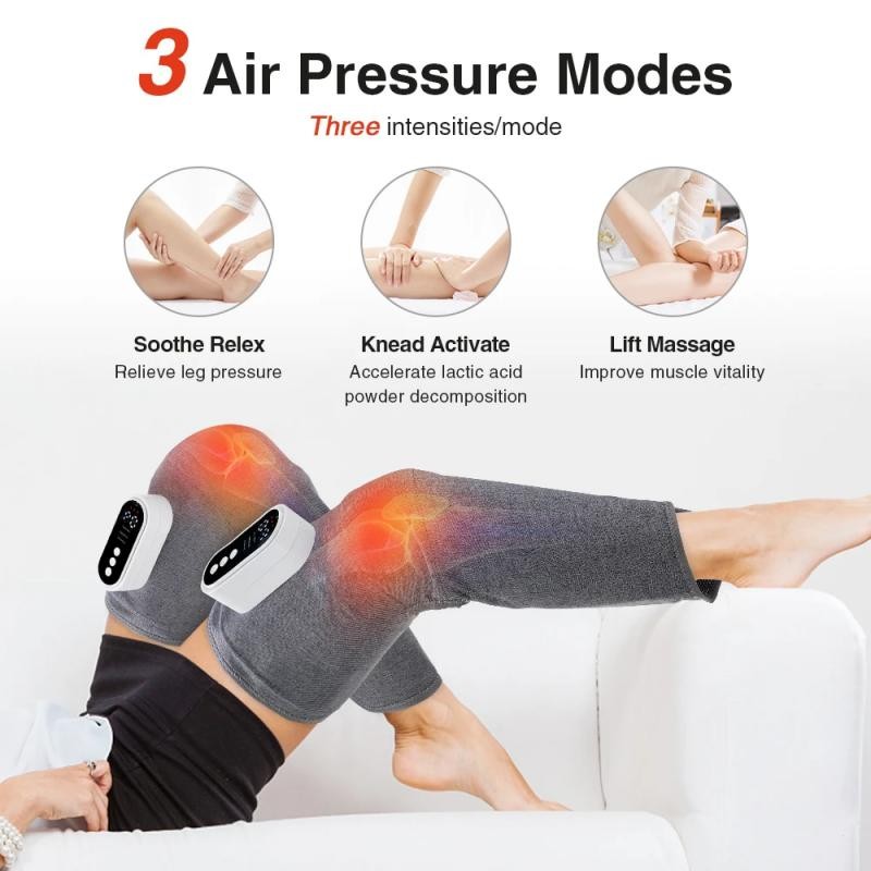 2PCS Leg Foot Massager, Air Compression Leg Massager for Circulation Pain Relief