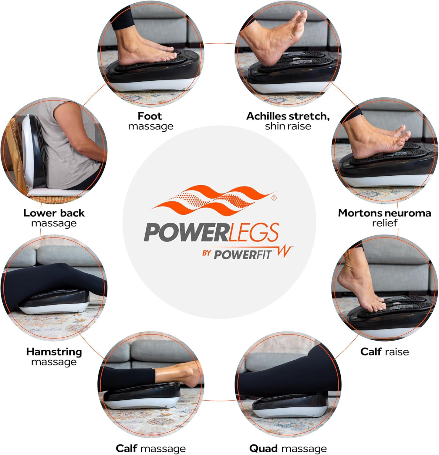 Power Legs Electric Foot Massager Machine with Remote Control, Adjustable Speed,