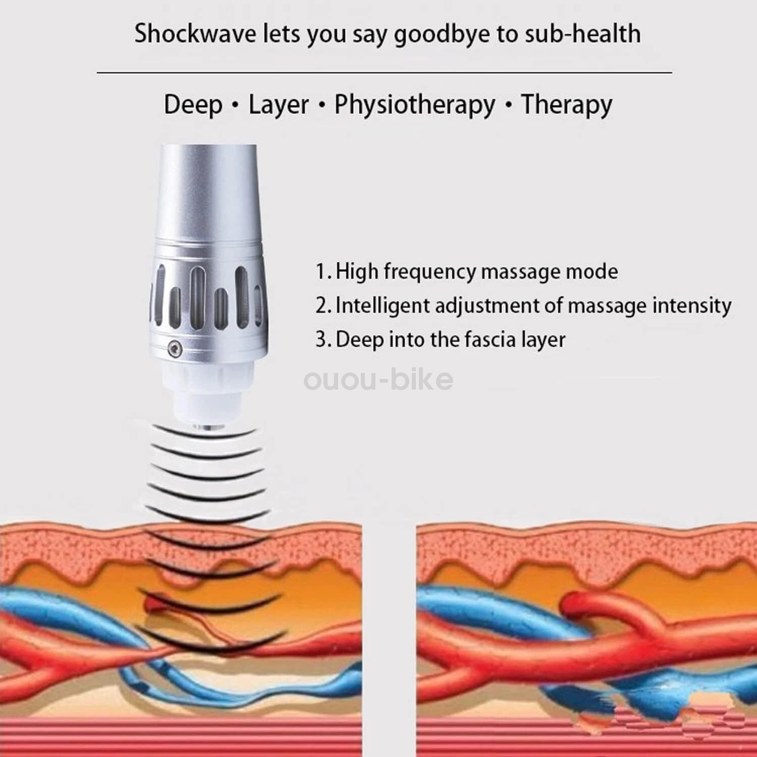 Portable Shockwave Therapy Machines Pain Relief Multi-Functional Body Massage