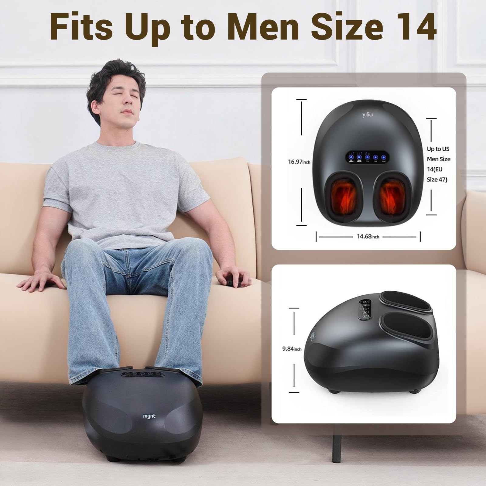 Shiatsu Foot Massager with Heat, FSA Eligible HSA Approved, Electric Foot Mas…