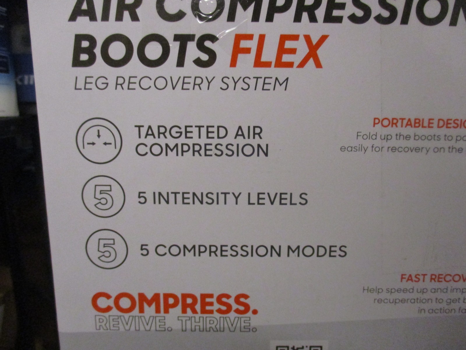 Large/Extra Large Sharper Image Air Compression Boots Flex NOB