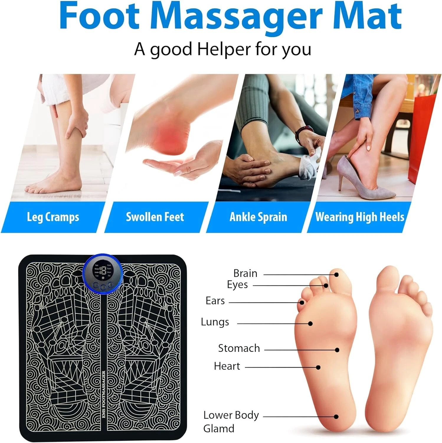 NEW 2025 EMS Foot Massager Nooro Neuropathy Feet for Circulation and Pain Relief